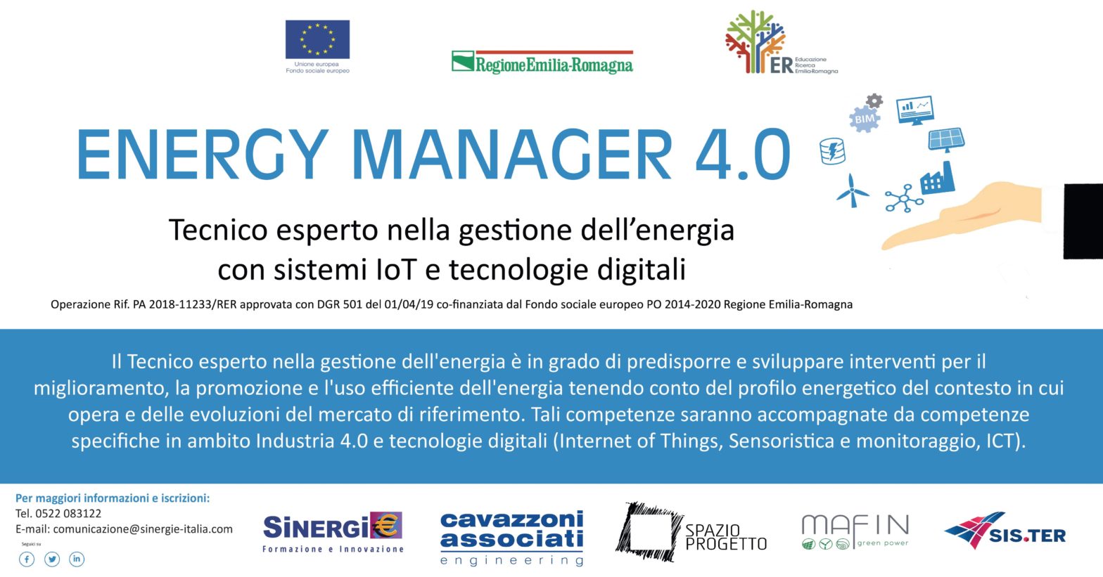 ENERGY MANAGER 4.0 - Tecnico esperto nella gestione dell’energia con sistemi IoT e tecnologie digitali
